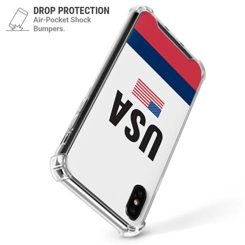 USA American Flag iPhone X/XS Clear Case